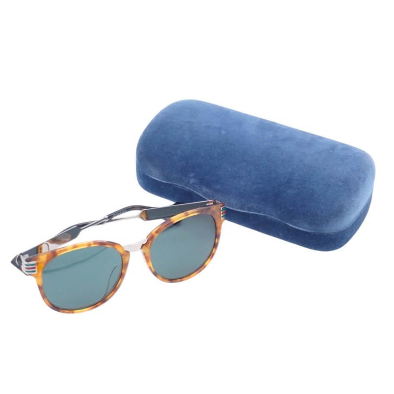 グッチ GUCCI ウェブストライプサングラス メンズ【中古】【Aランク】