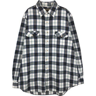 古着 エルエルビーン L.L.Bean 長袖 コットンチェックシャツ USA製 メンズXL相当/eaa628834