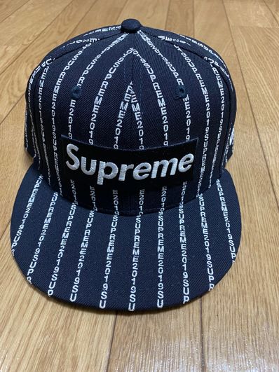 Supreme Text Stripe New Era® "Navy"