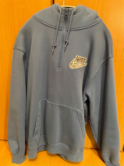 Supreme / Nike® Half Zip Hooded Sweatshirt "Blue"