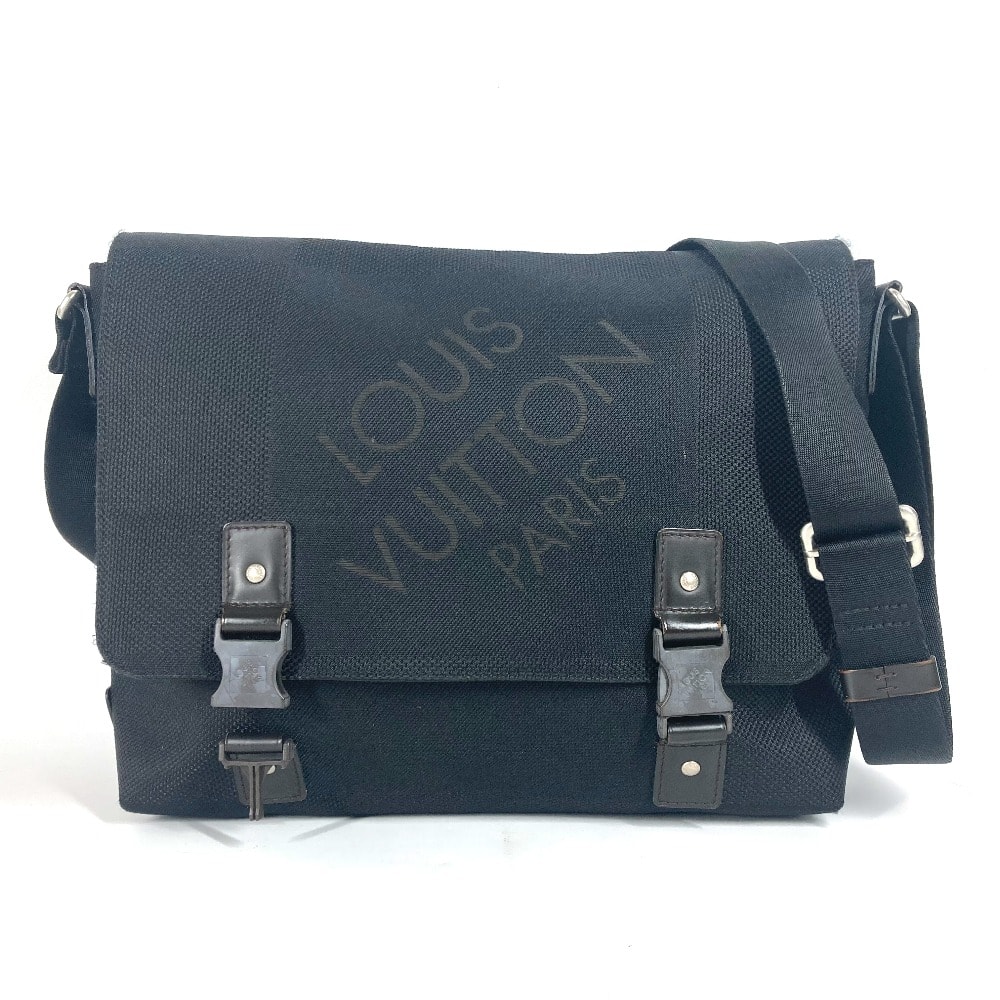 ルイヴィトン LOUIS VUITTON ルー M93079 ダミエジェアン フラップ カバン メッセンジャーバッグ 斜め掛け ショルダーバッグ ダミエジェアンキャンバス ブラック