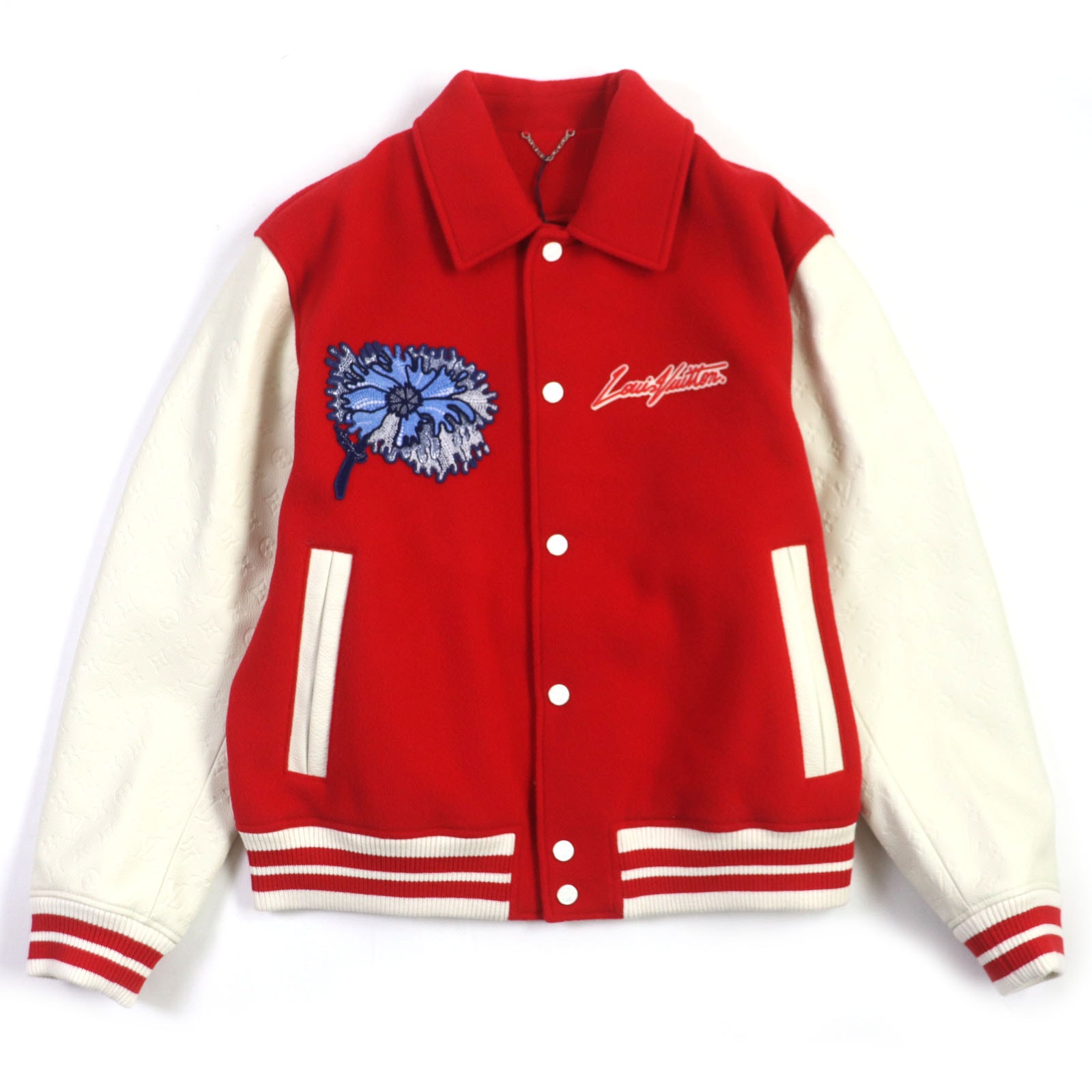 Louis Vuitton x Yayoi Kusama Psychedelic Flower Embroidered Varsity Blouson "Rouge"