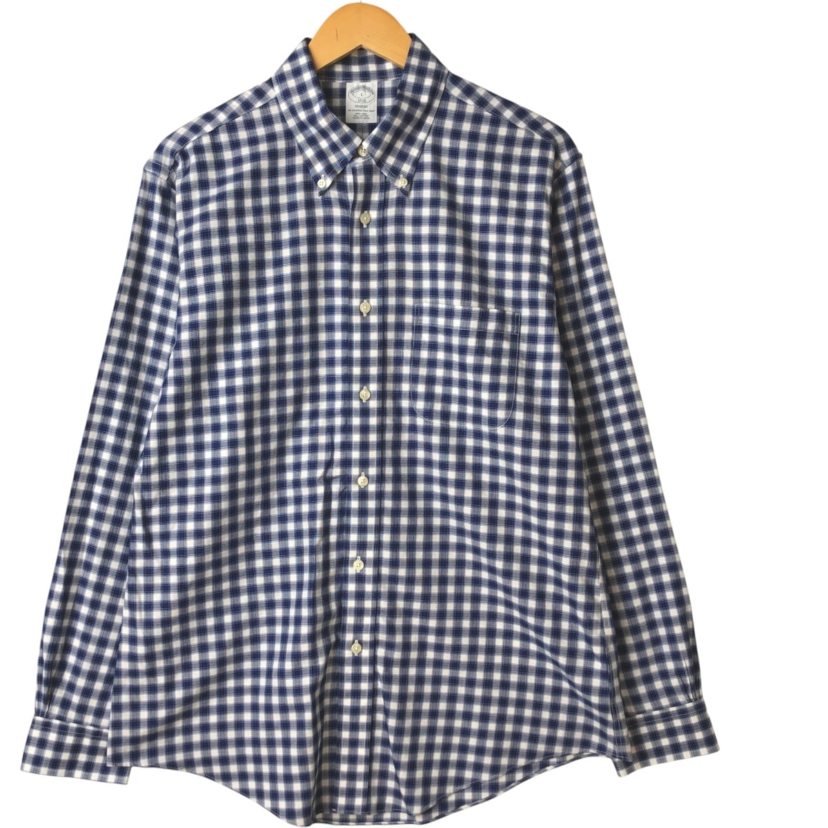 古着 ブルックスブラザーズ Brooks Brothers 1818 長袖 ボタンダウンチェックシャツ メンズL相当/eaa594546