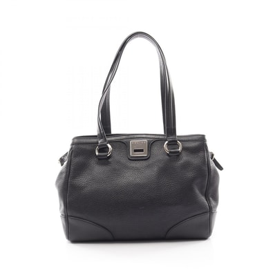 セリーヌ CELINE ロゴ トートバッグ バッグ レザー レディース ブラック系 【中古】