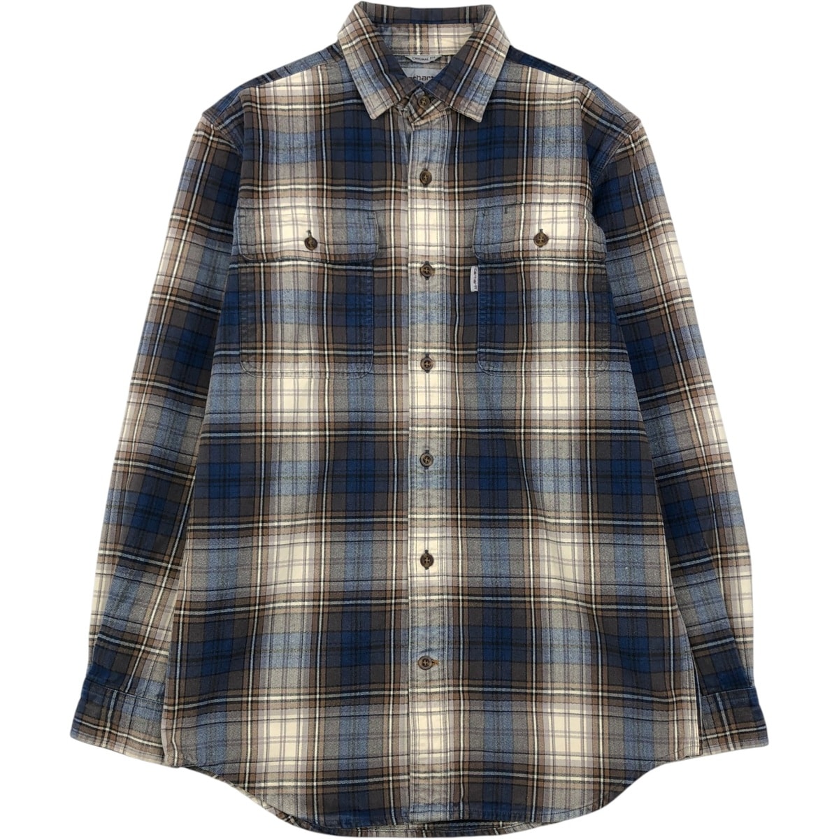 古着 カーハート Carhartt ORIGINAL FIT 長袖 フランネルチェックシャツ メンズS相当/eaa647282