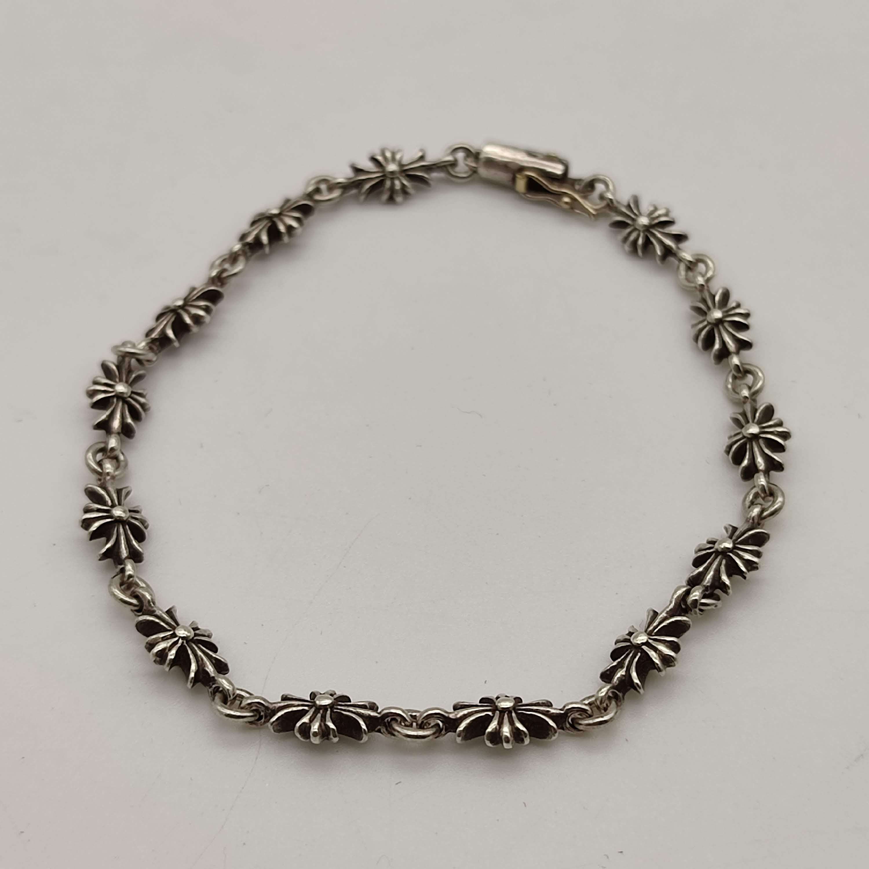 Chrome Hearts Tiny E CH Plus Bracelet 13Link "Silver"
