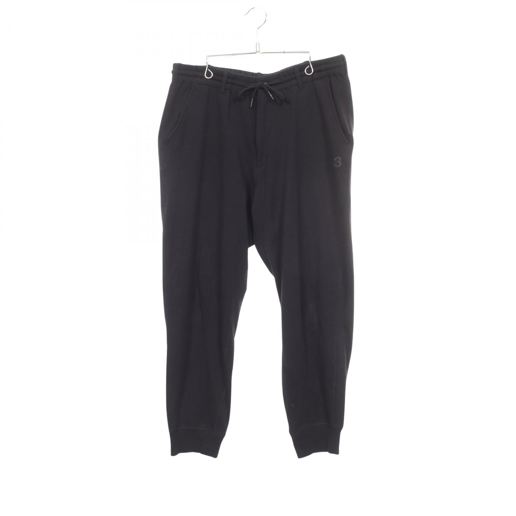 ワイスリー Y-3 ロゴ パンツ 衣料品 ボトムス コットン メンズ ブラック系 AP2381 【中古】