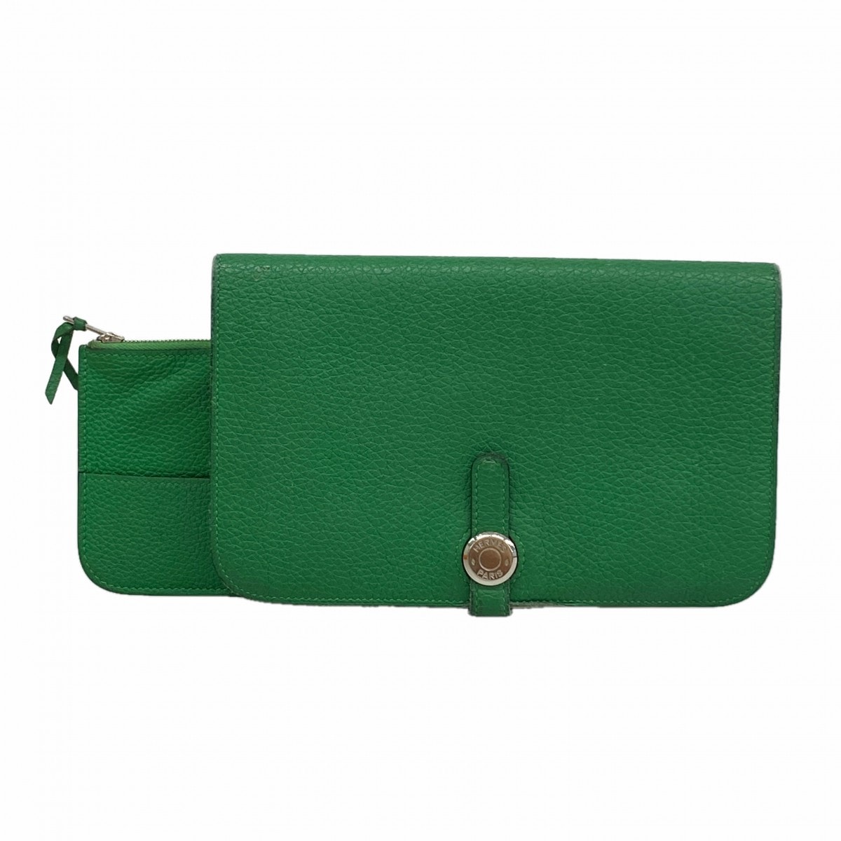 【6gd4944】エルメス 長財布 ドゴンGM トゴ バンブー シルバー金具 □R刻印【中古】メンズ レディース ユニセックス