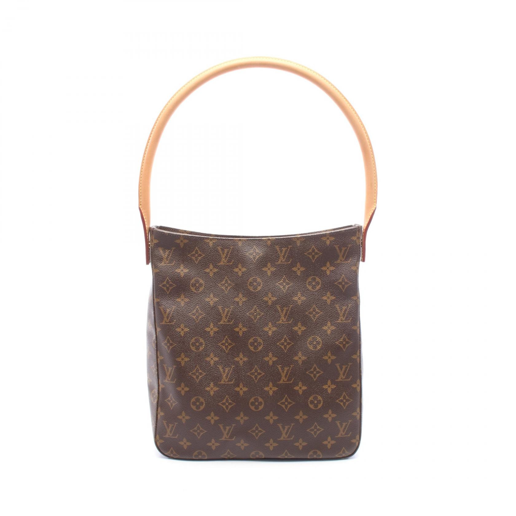ルイ・ヴィトン LOUIS VUITTON ルーピングGM ショルダーバッグ バッグ PVCコーティングキャンバス レザー モノグラム レディース ブラウン系 M51145 【中古】