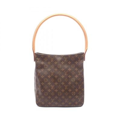 ルイ・ヴィトン LOUIS VUITTON ルーピングGM ショルダーバッグ バッグ PVCコーティングキャンバス レザー モノグラム レディース ブラウン系 M51145 【中古】