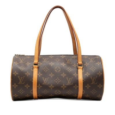 ルイ ヴィトン モノグラム パピヨン30 ハンドバッグ M51385 ブラウン PVC レザー レディース LOUIS VUITTON 【中古】