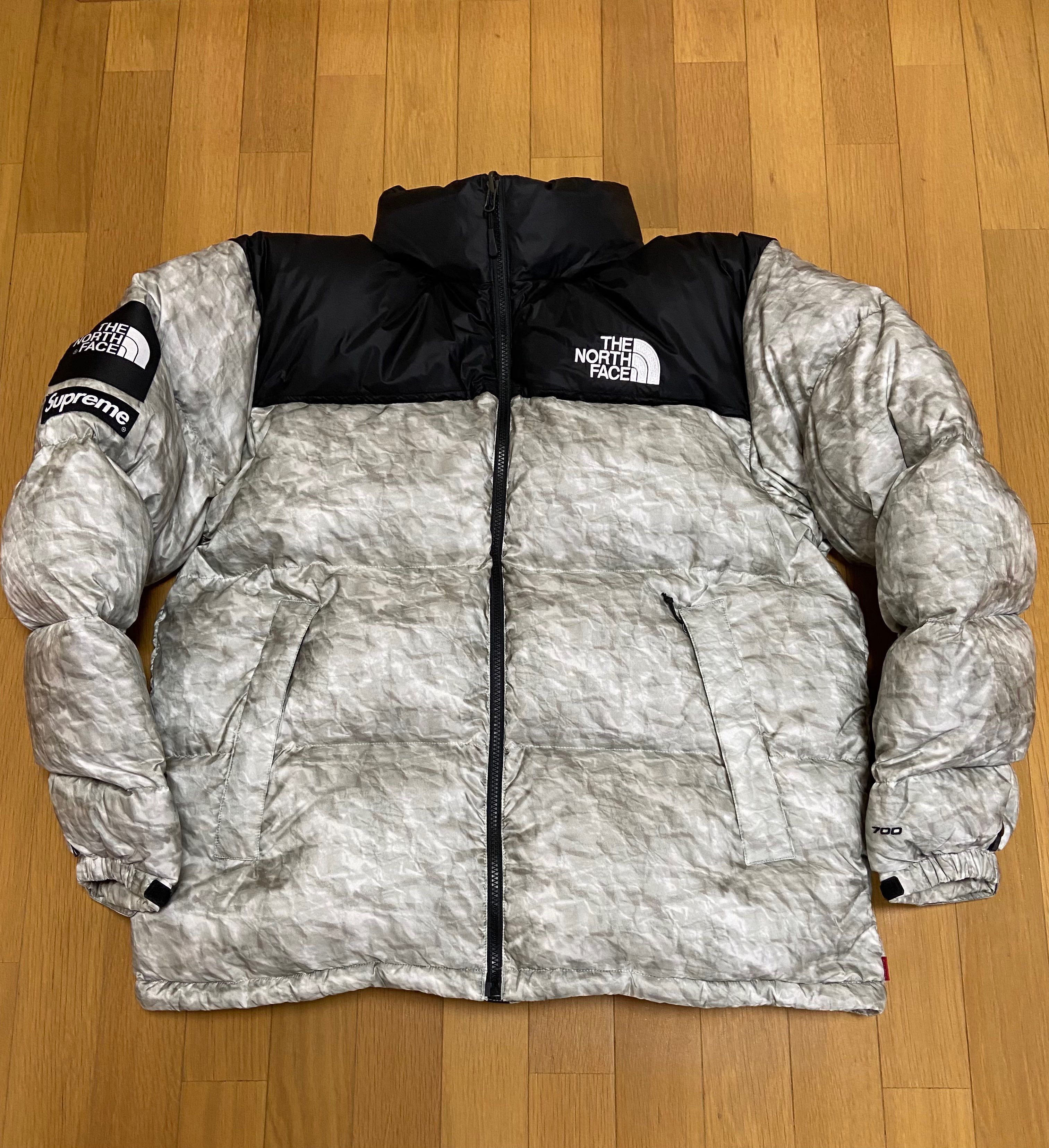 Supreme x The North Face Nuptse Jacket "White Paper Print"
