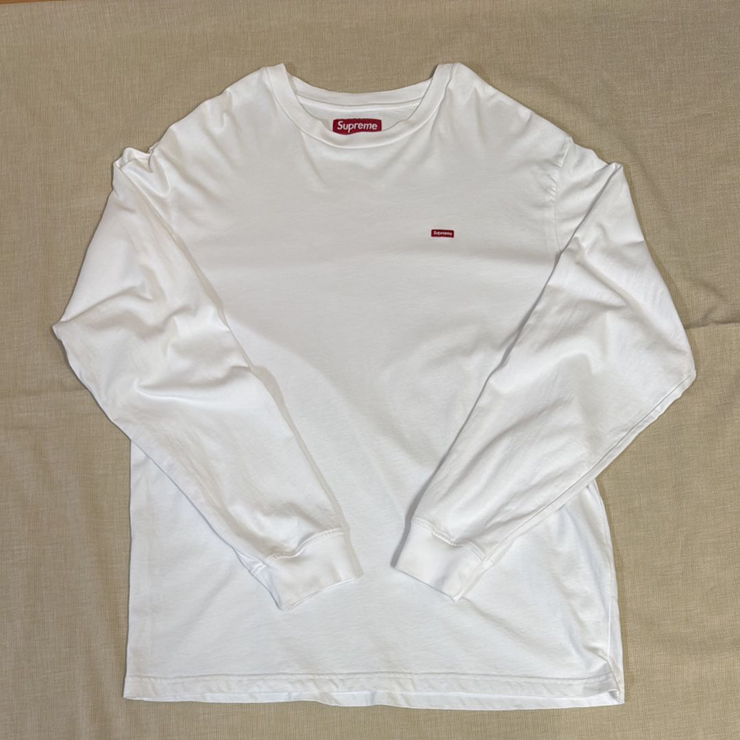 Supreme Small Box L/S Tee "White"(23FW)