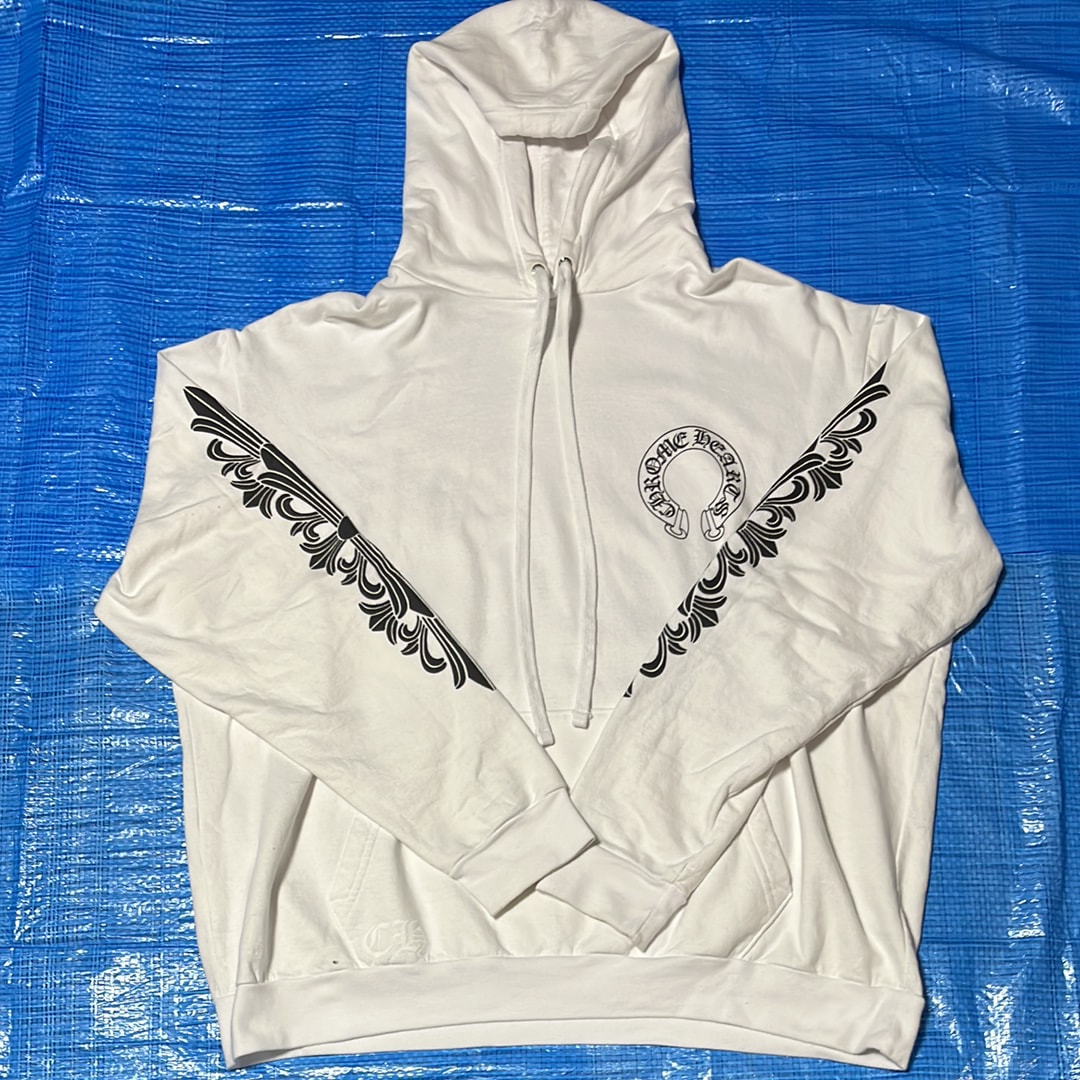 Chrome Hearts Horseshoe Floral Pullover Hoodie "White"