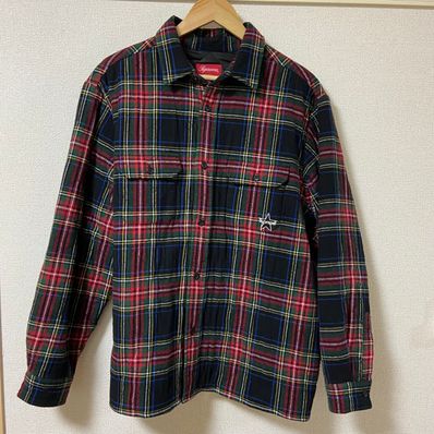 Supreme Quilted Plaid Flannel Shirt "Black"