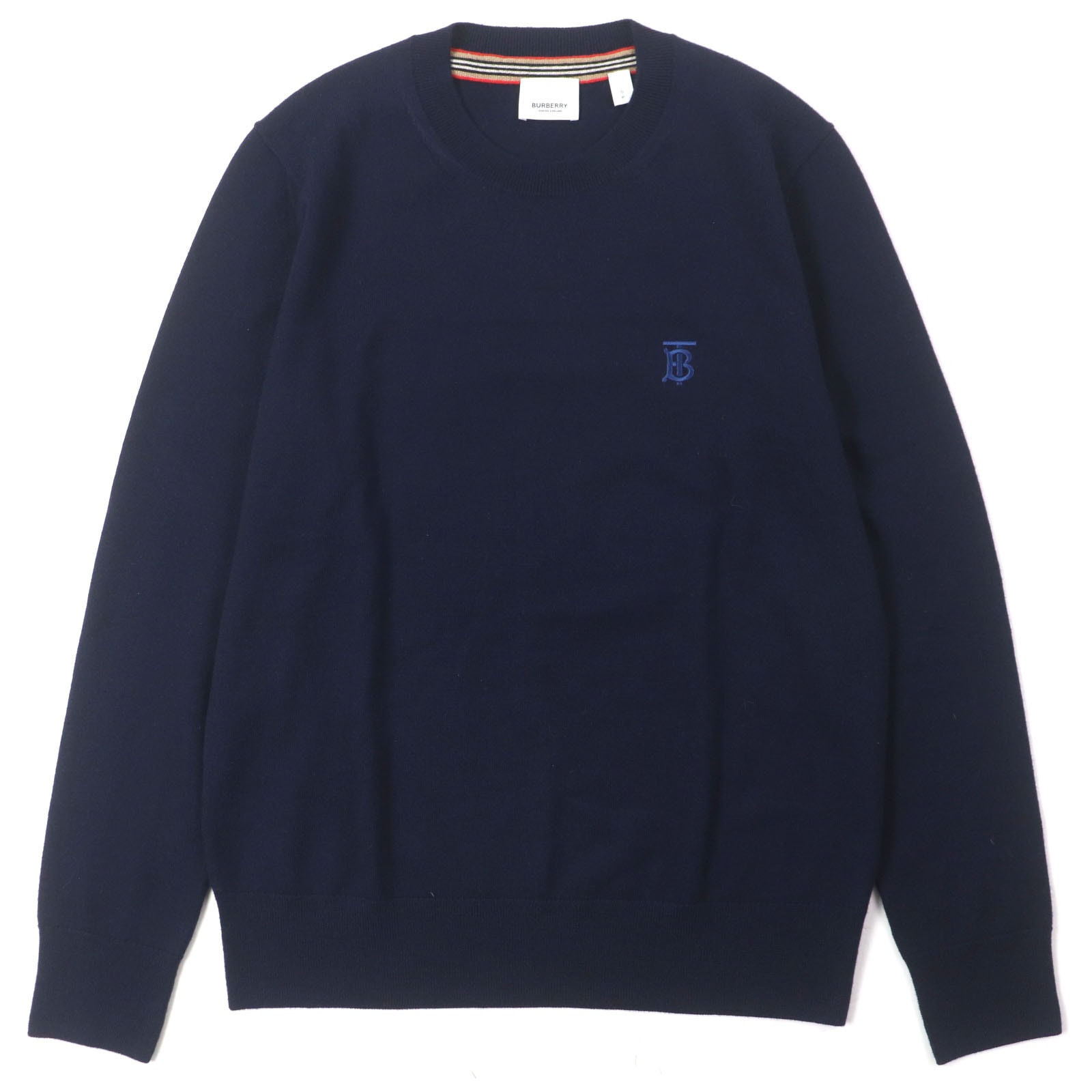 美品 バーバリー セーター ネイビー メンズ S 8018668