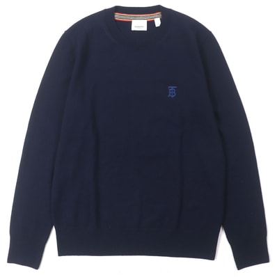 美品 バーバリー セーター ネイビー メンズ S 8018668
