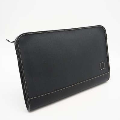 美品 Dunhill ダンヒル レザー クラッチバッグ - クラッチバッグ グレー ブラック レザー メンズ
