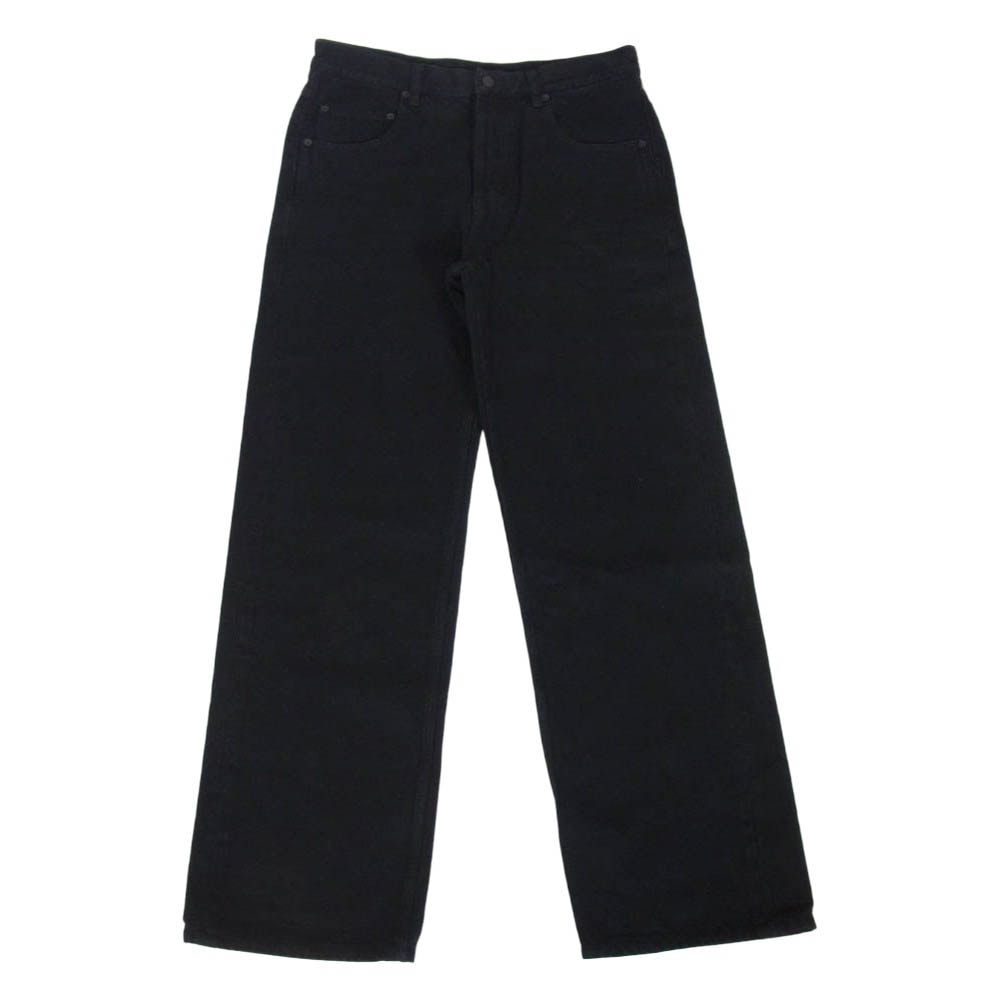 SAINT LAURENT サンローラン 795394-Y16PG-1290 Mid Straight Baggy Jeans Plain Carbon Black ミッド ストレート ボタンフライ バギー ジーンズ デニムパンツ ブラック系 30【中古】