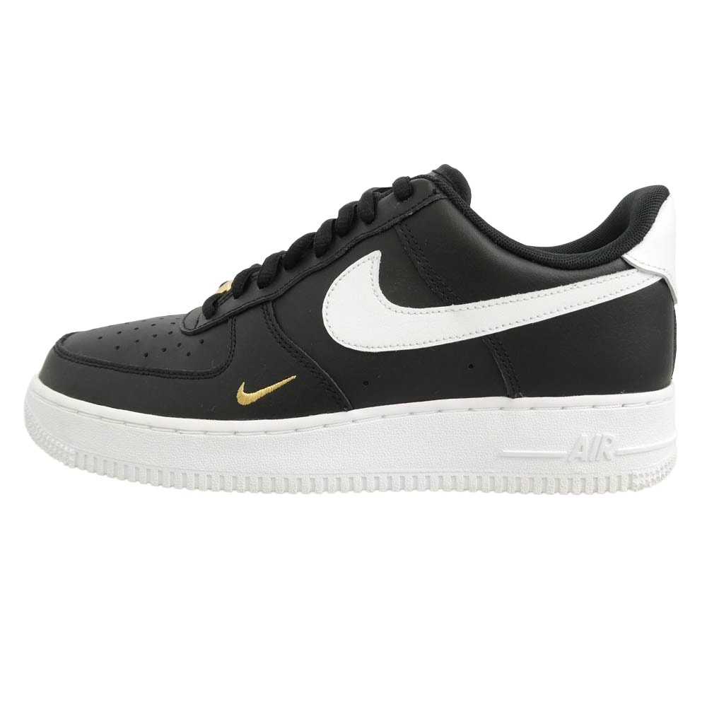 NIKE ナイキ CZ0270-001 Women's Air Force 1 Low 07 Essential Gold Mini Swoosh ウィメンズ エアフォース1 ロー 07 エッセンシャル ローカット スニーカー ブラック系 27cm【中古】