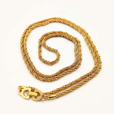 【超美品】クリスチャンディオール DIOR スクリューチェーンネックレス