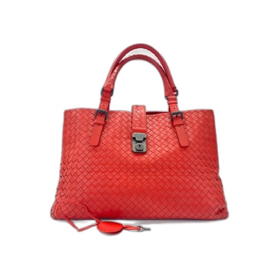 ボッテガヴェネタ BOTTEGAVENETA レザー ローマミディアム ハンドバッグ【中古】