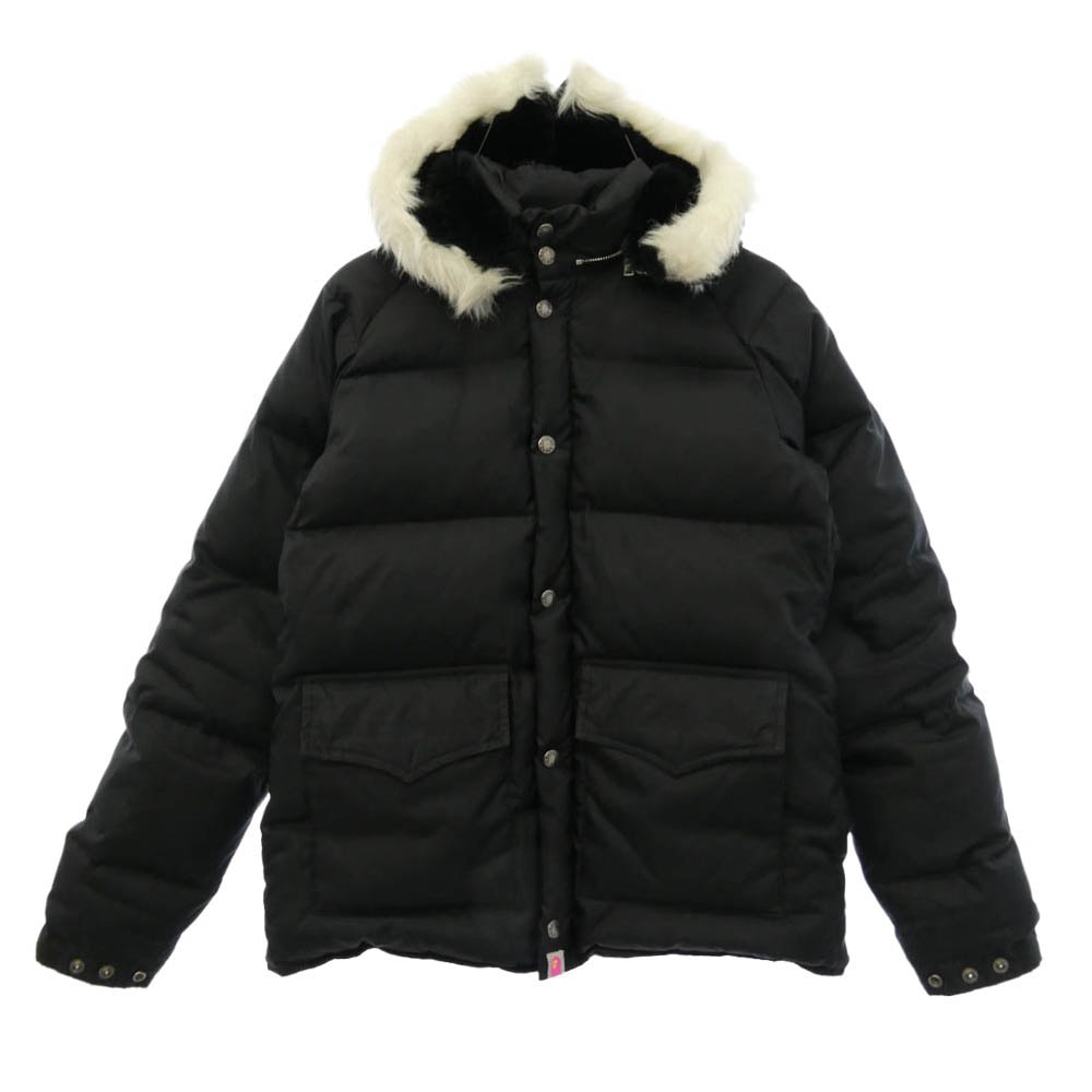 A BATHING APE アベイシングエイプ PEEL SLOWLY AND SEE ピール スローリー アンド シー 中綿 着脱可 ファーフード フーディー ジップ ナイロン ジャケット ブラック系 TALL【中古】