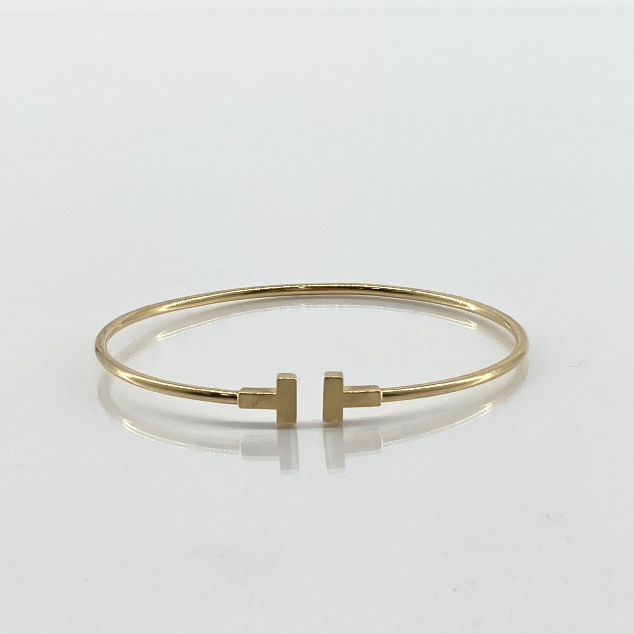 TIFFANY&Co.(ティファニー) Tナローワイヤー AU750 ブレスレット 6.38g ゴールド