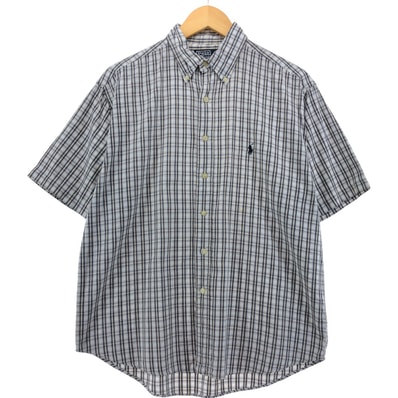 古着 ラルフローレン Ralph Lauren POLO by Ralph Lauren BLAKE 半袖 ボタンダウン チェックシャツ メンズM相当/eaa553908
