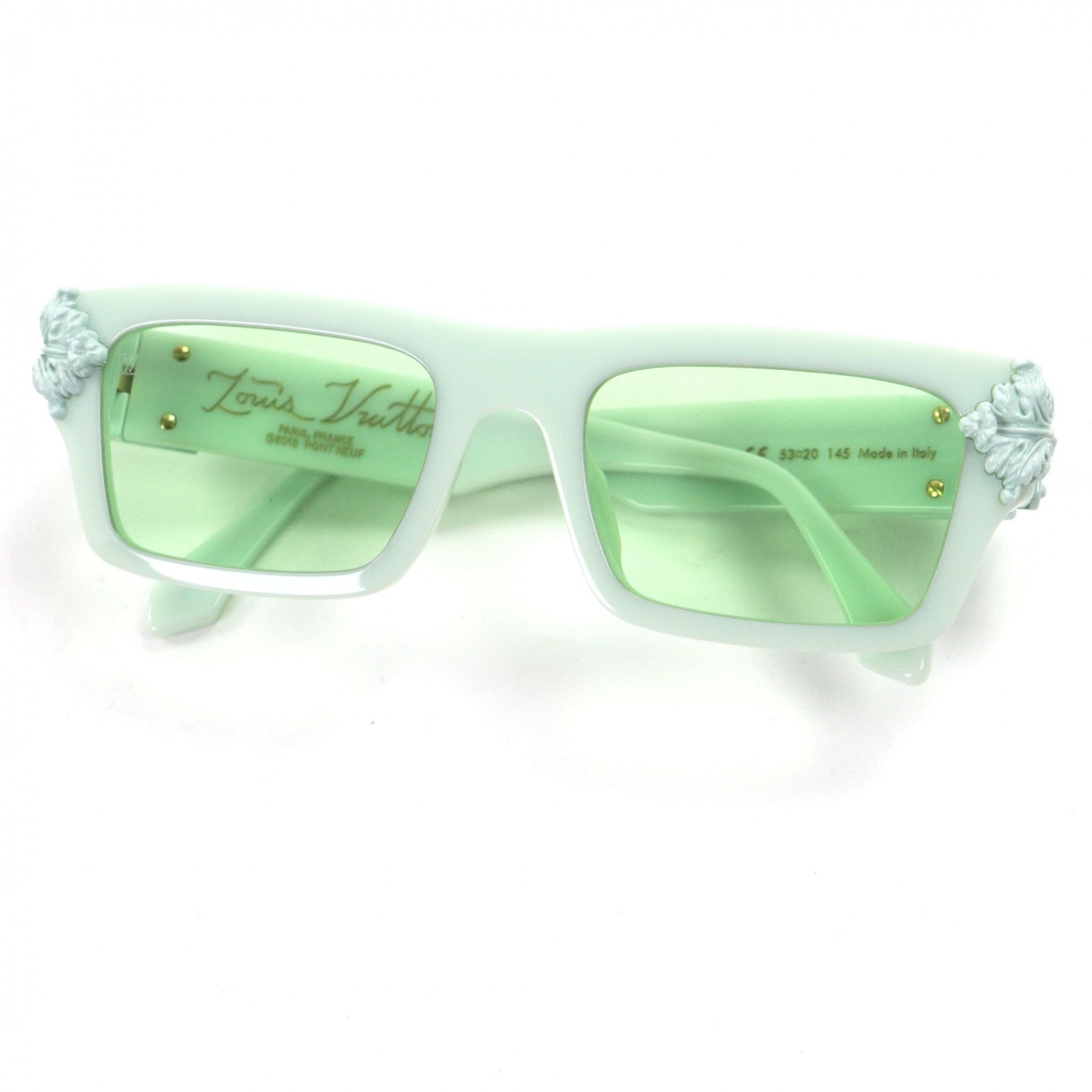 美品 ルイヴィトン サングラス パステルグリーン 53□20 Z1328E
