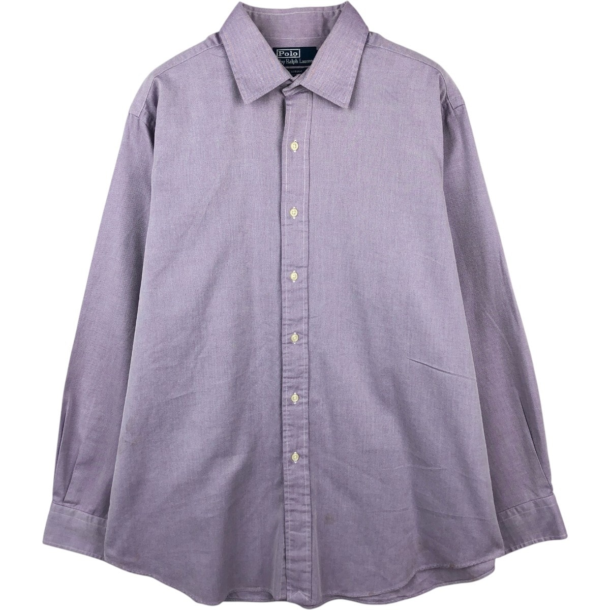 古着 ラルフローレン Ralph Lauren CURHAM CLASSIC FIT ヘリンボーン 長袖 コットンシャツ メンズXL相当/eaa672935