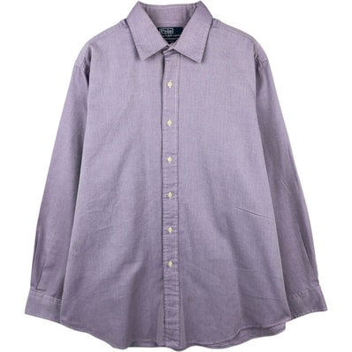 古着 ラルフローレン Ralph Lauren CURHAM CLASSIC FIT ヘリンボーン 長袖 コットンシャツ メンズXL相当/eaa672935