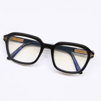 トムフォード TF6060-F-B 25AW Col.001/ブラック ブルーライトカットレンズ アジアンフィットモデル ウェリントン眼鏡 54□20-145