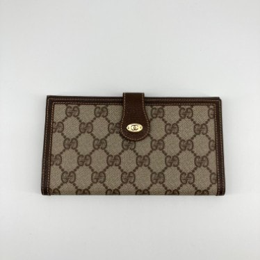 GUCCI(グッチ) GGプラス インターロッキングGGロゴ 長財布 ブラウン