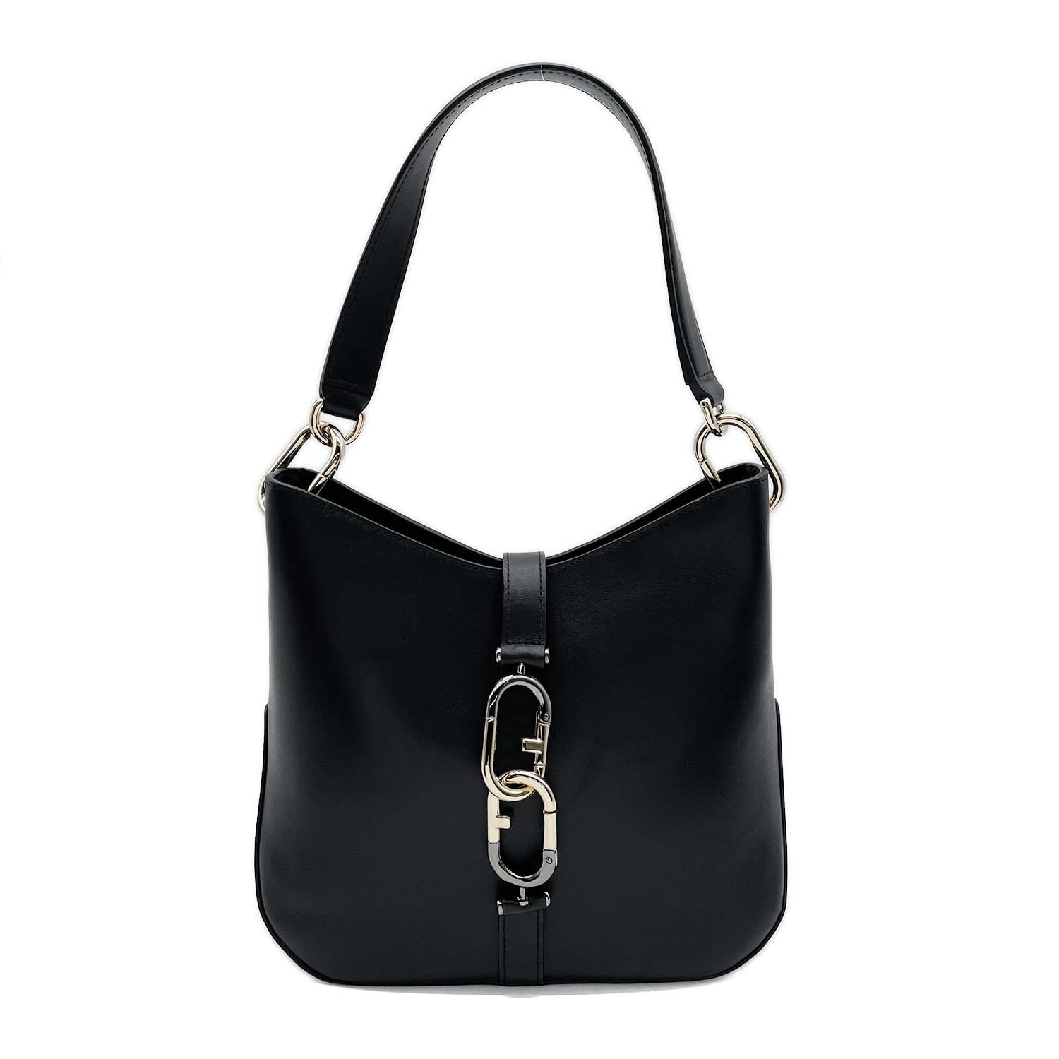 Furla フルラ SIRENA シレナ ショルダーバッグ
 レザー ブラック レディース
 【中古】
