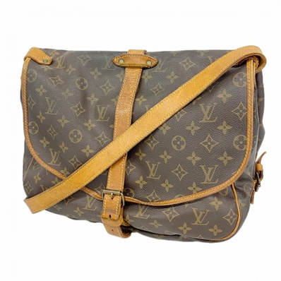 【6dd5177】ルイヴィトン ショルダーバッグ モノグラム ソミュール35 M42254 ブラウン【中古】レディース