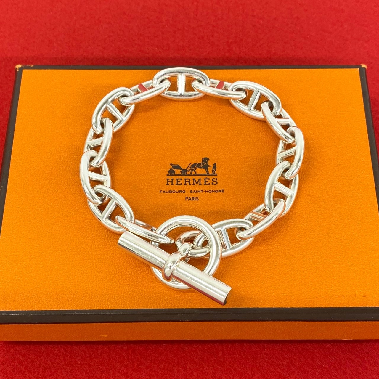 HERMES エルメス シェーヌダンクル GM 14コマ ブレスレット シルバー925 ブレスレット シルバー
12676