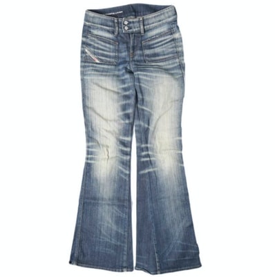 DIESEL ディーゼル D-Hush ウォッシュ加工 ブーツカットデニムパンツ A14740 09J46 W23 Indigo ジップフライ ジーンズ 定価63,800円 ボトムス g27895