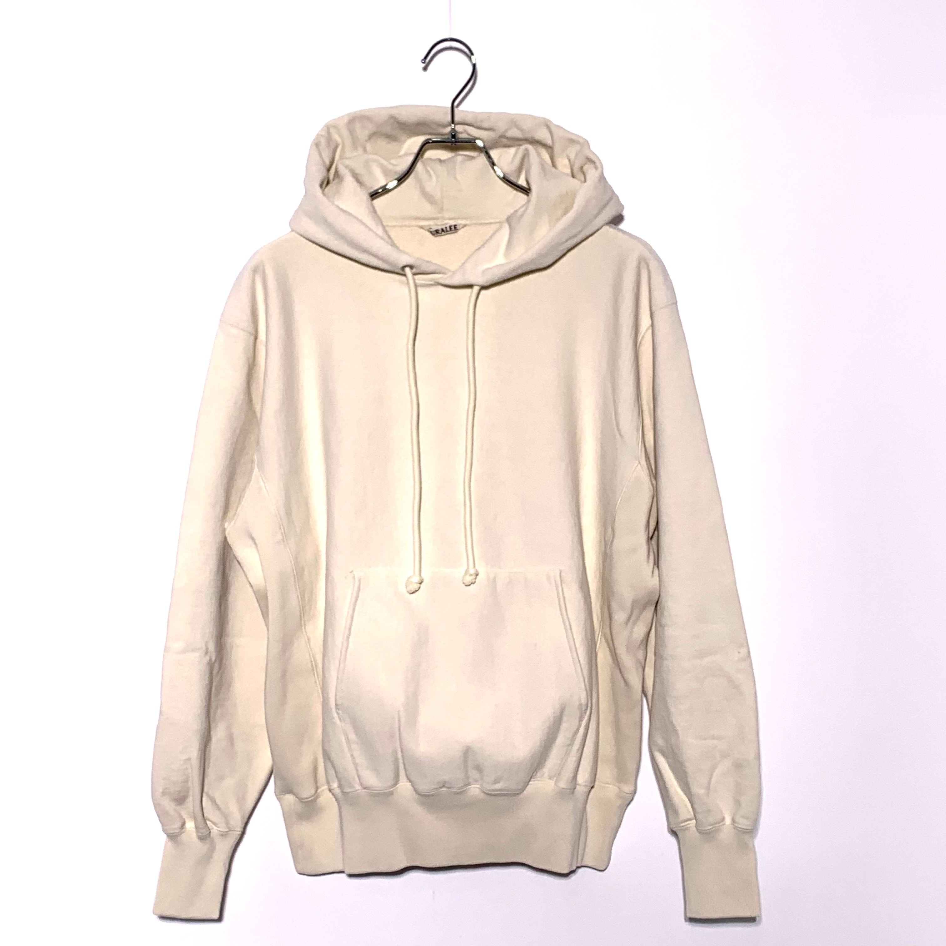 AURALEE Smooth Soft BD Sweat P/O Parka "Smoky White"