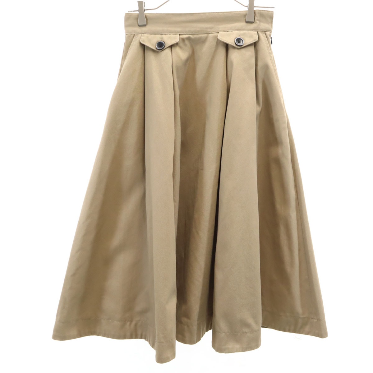 Dickies ディッキーズ ミモレ丈 ワーク プリーツスカート S ベージュ