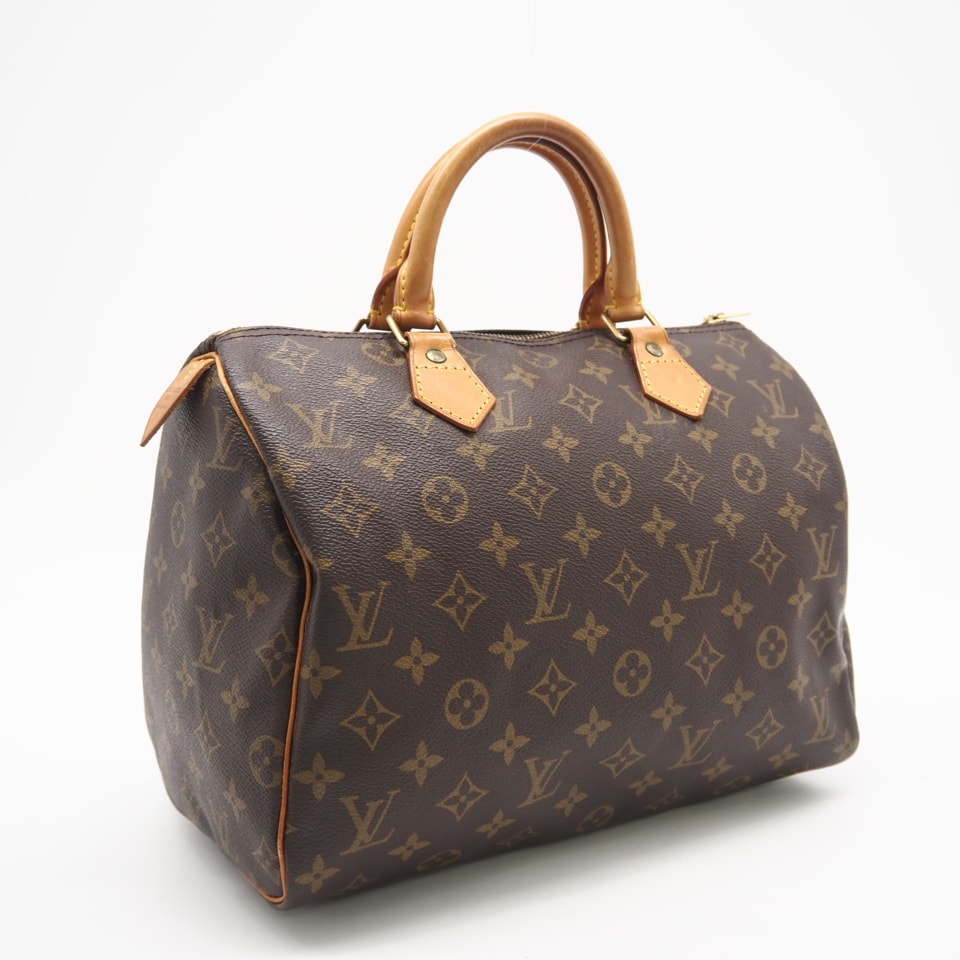 LOUIS VUITTON ルイ・ヴィトン モノグラム キャンバス スピーディ30 M41526 ハンドバッグ ブラウン コーティングキャンバス レザー レディース