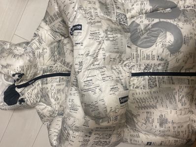 Supreme Hooded Down Jacket "Receipts"