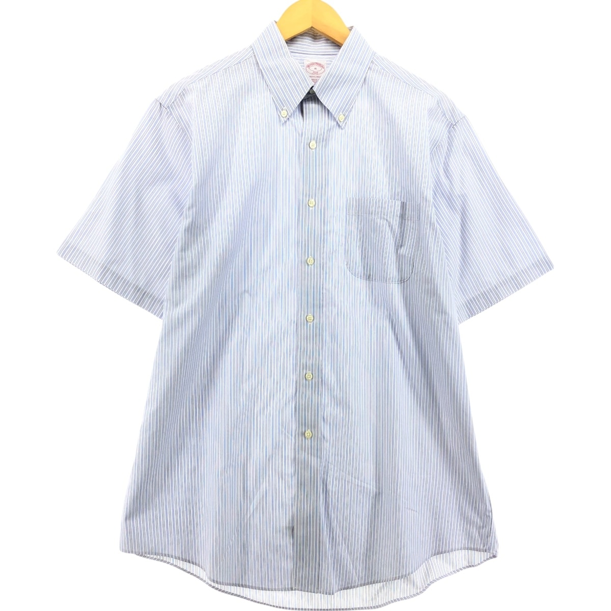 古着 ブルックスブラザーズ Brooks Brothers 346 半袖 ボタンダウン ストライプシャツ メンズL相当/eaa562607