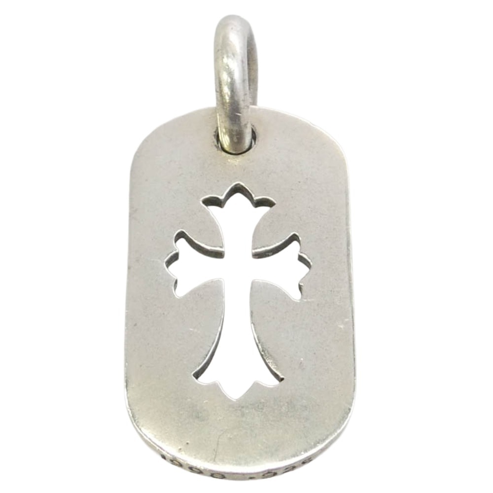 Chrome Hearts Dog Tag Small Cut Out Cross "Silver"