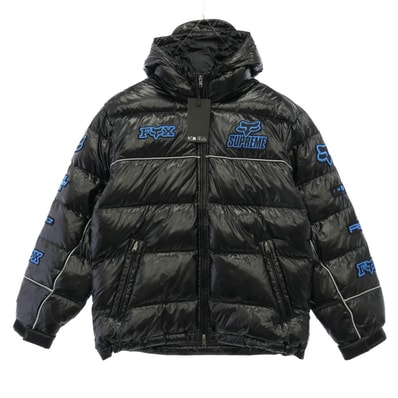 Supreme シュプリーム 25AW x Fox Racing フォックスレーシング Shiny Down Puffer Jacket シャイニー ダウン パファー ジャケット ブラック系 S【極上美品】【中古】