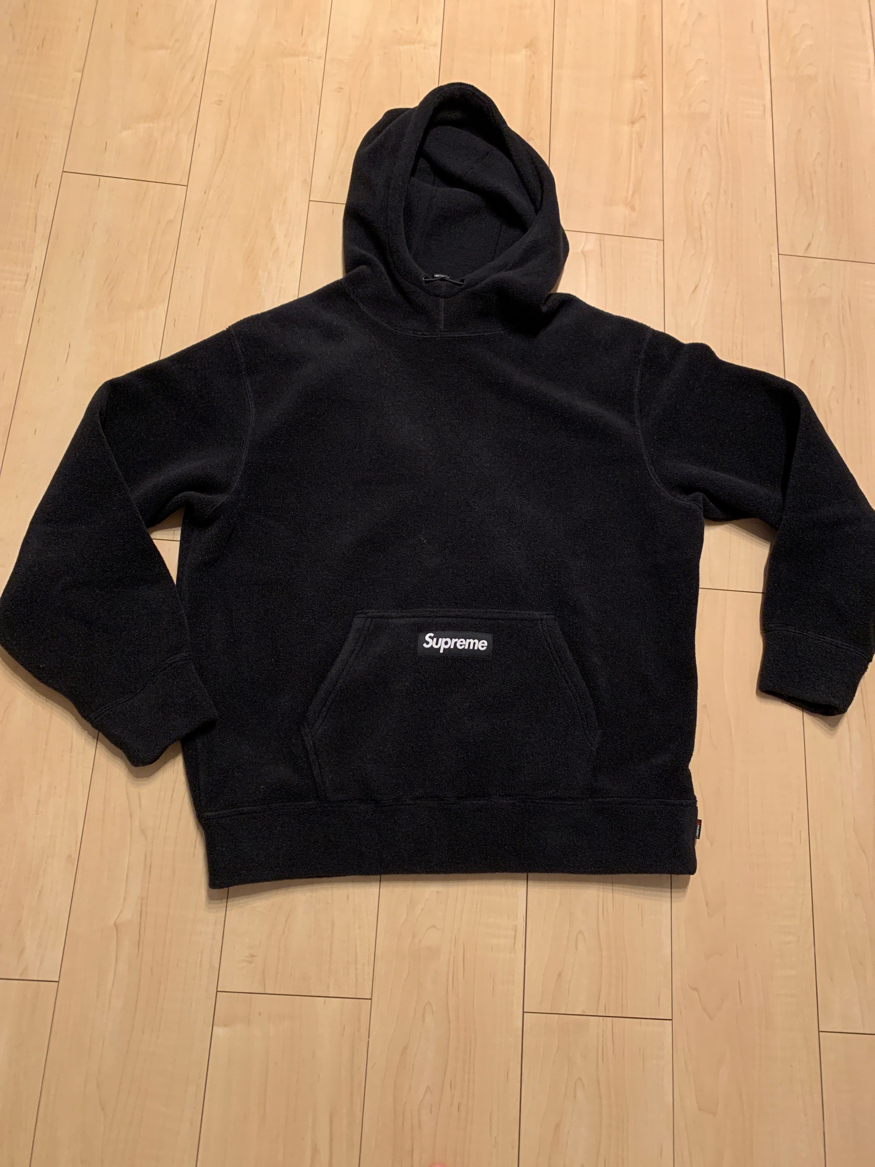 Supreme Polartec Hooded Sweatshirt "Black"