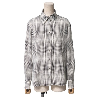 ■美品■BURBERRY バーバリー 長袖シャツ サイズ40 総柄 ブラウス ブランド古着【中古】20251021/RA6210