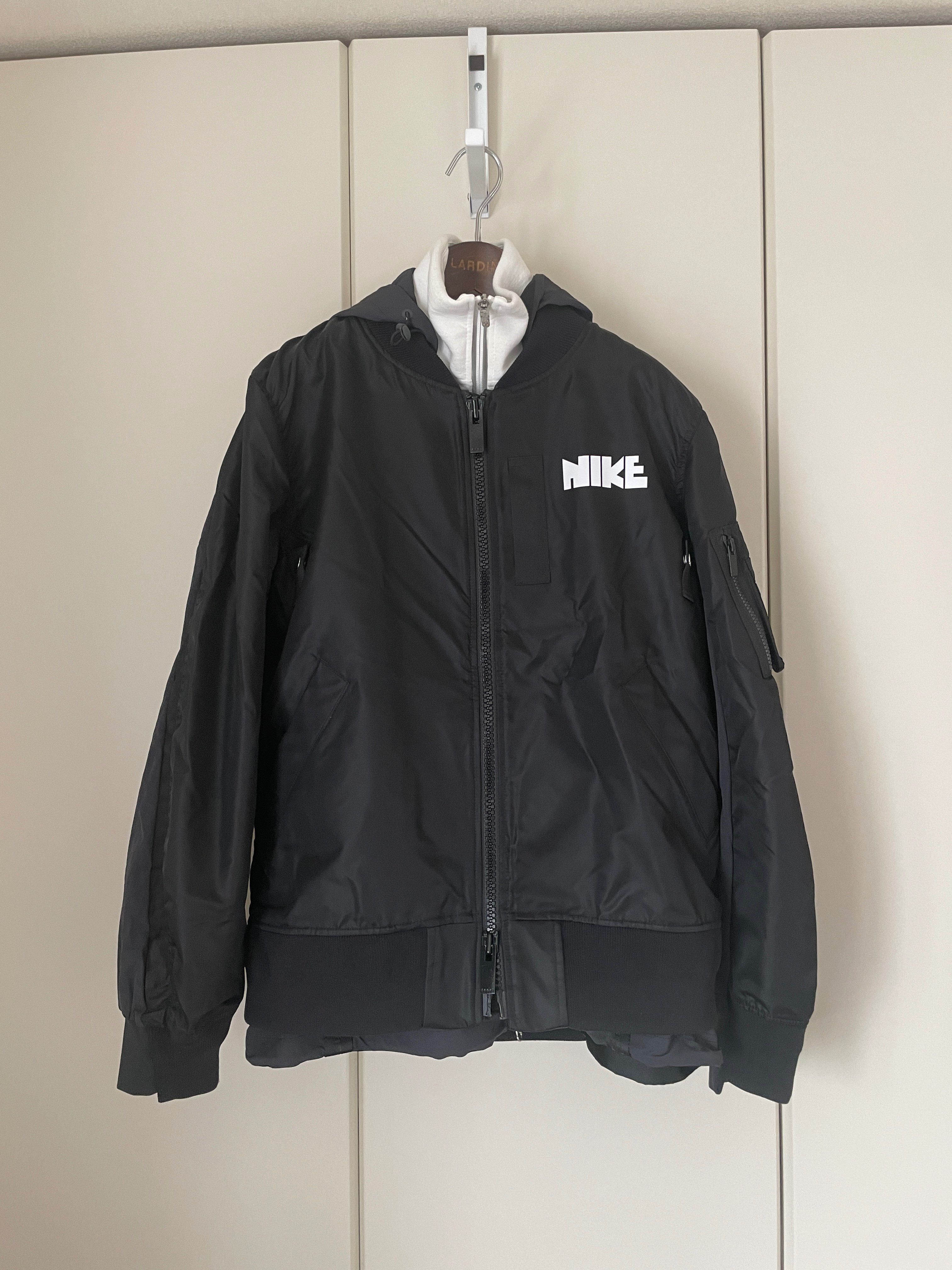 Nike x Sacai Women's NRG Layered Bomber Jacket "Black"