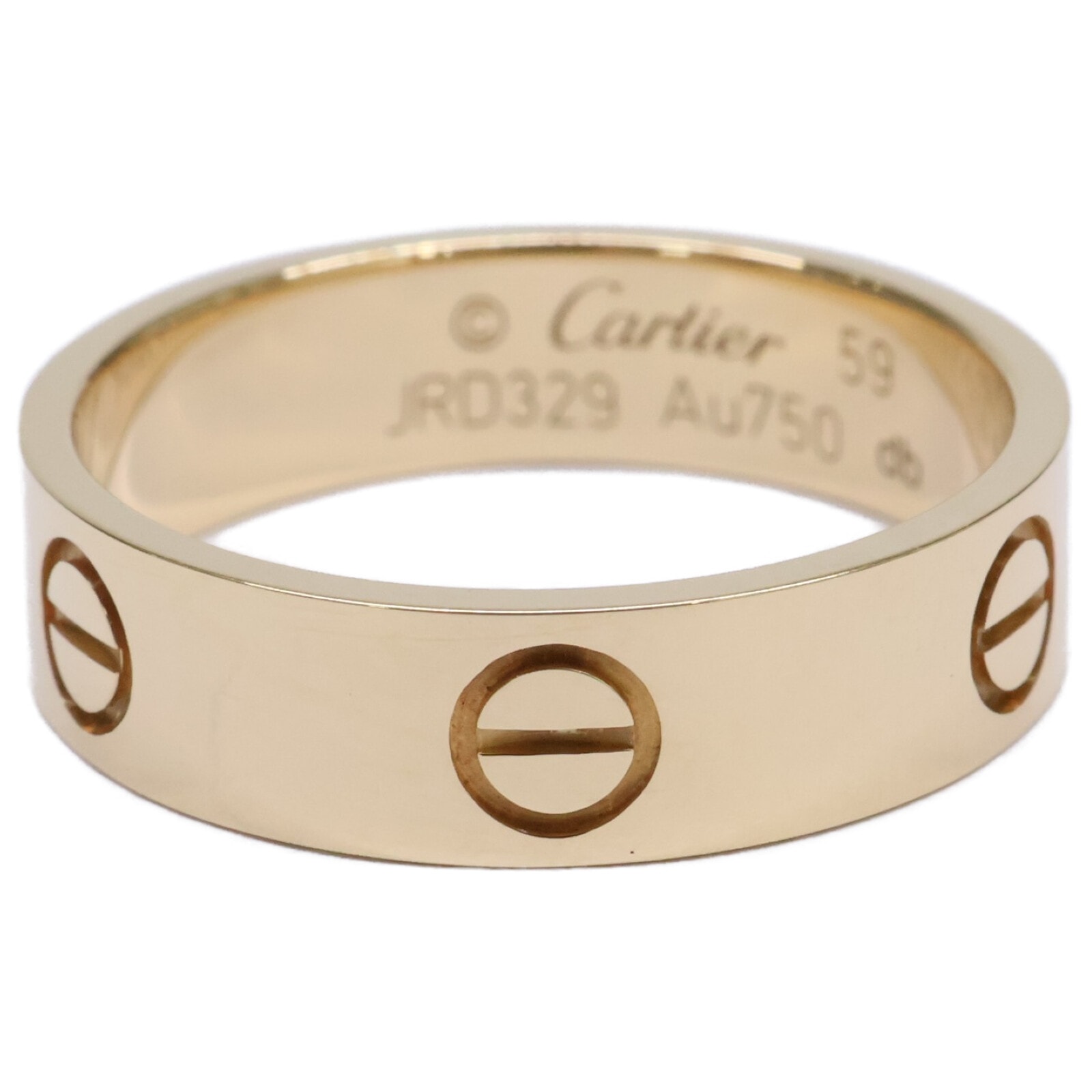 カルティエ 美品 B4084659 750YG ラブリング クラシックモデル 59