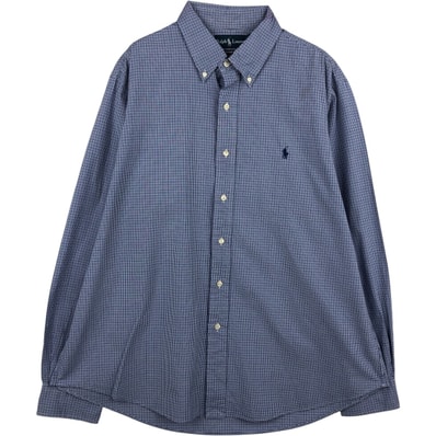 古着 ラルフローレン Ralph Lauren CUSTOM FIT 長袖 ボタンダウンチェックシャツ メンズXL相当/eaa634494